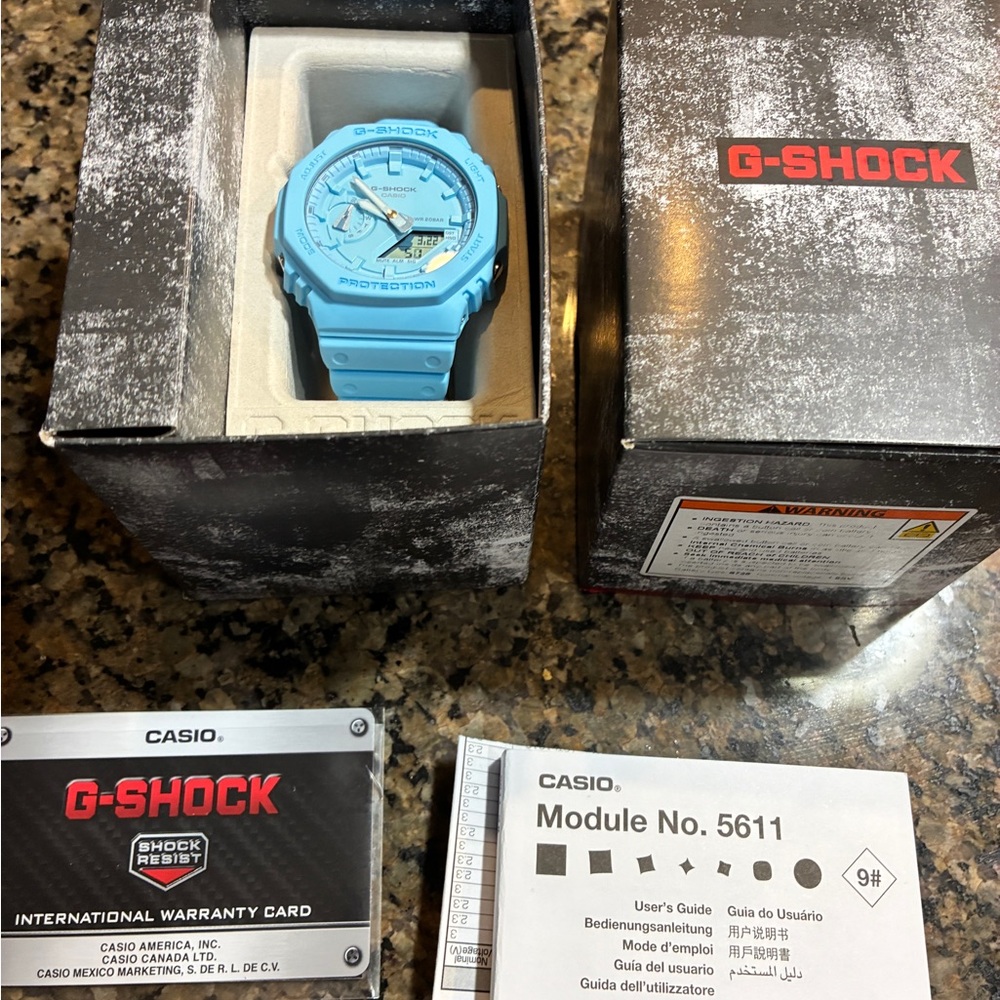 G-Shock Sky Turquoise Resin Analog-Digital Watch - Picture 3 of 3
